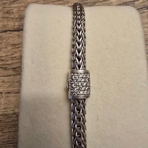 John Hardy ICON Diamond Wheat Bracelet 5mm wide 0.18ct Diam Size M - Picture 6 of 8